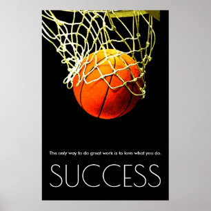 Erfolg Motivierend Basketball Trendy Poster