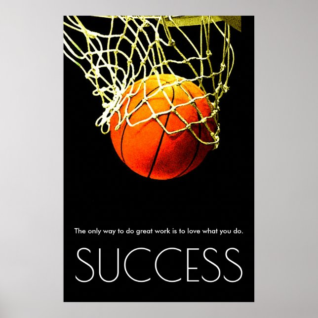 Erfolg Motivierend Basketball Trendy Poster (Vorne)
