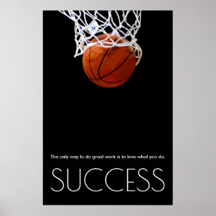 Erfolg Motivierend Basketball Trendy Stilvoll Poster