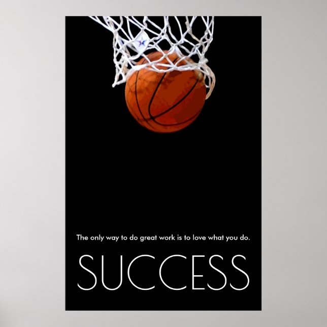 Erfolg Motivierend Basketball Trendy Stilvoll Poster (Vorne)