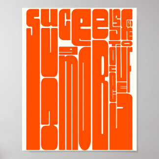 Erfolg & Mut Inspirationsposter – Fette Retro-Opti Poster