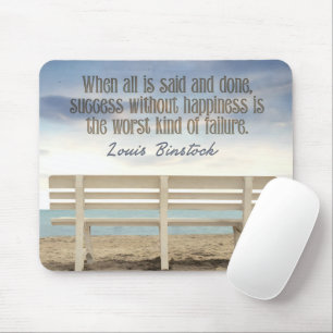 "Erfolg ohne Glück" Zitat zur Inspiration Mousepad