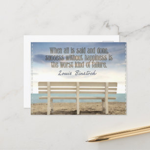 "Erfolg ohne Glück" Zitat zur Inspiration Postkarte