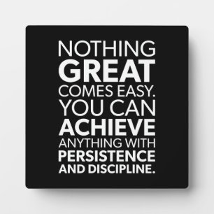 Erfolg und Gym Motivierend Plaque Fotoplatte