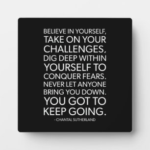 Erfolg und Gym Motivierend Plaque Fotoplatte