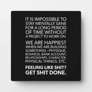 Erfolg und Gym Motivierend Plaque Fotoplatte