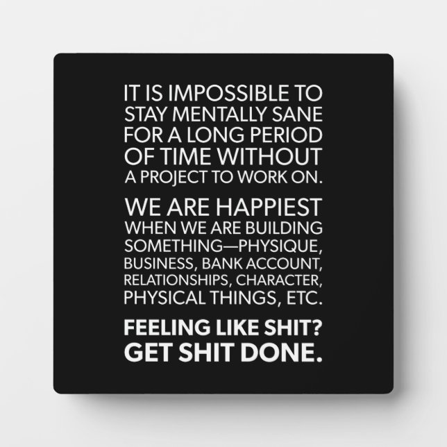 Erfolg und Gym Motivierend Plaque Fotoplatte (Vorderseite)