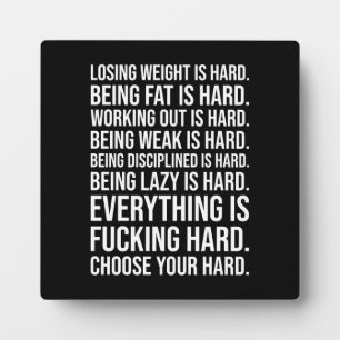 Erfolg und Gym Motivierend Plaque Fotoplatte