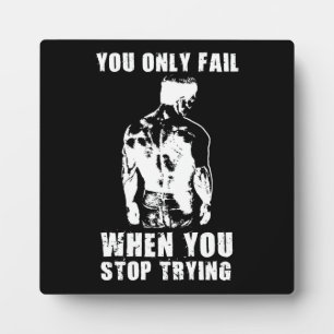 Erfolg und Gym Motivierend Plaque Fotoplatte