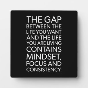 Erfolg und Gym Motivierend Plaque Fotoplatte