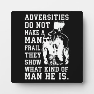 Erfolg und Gym Motivierend Plaque Fotoplatte