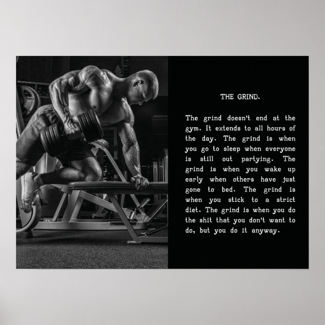 Erfolg und Gym Motivierend Poster (Vorne)