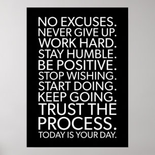 Erfolg und Gym Motivierend Poster