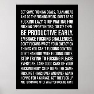 Erfolg und Gym Motivierend Poster