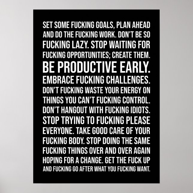 Erfolg und Gym Motivierend Poster (Vorne)