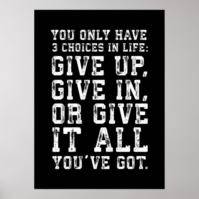 Erfolg und Gym Motivierend Poster (Vorne)