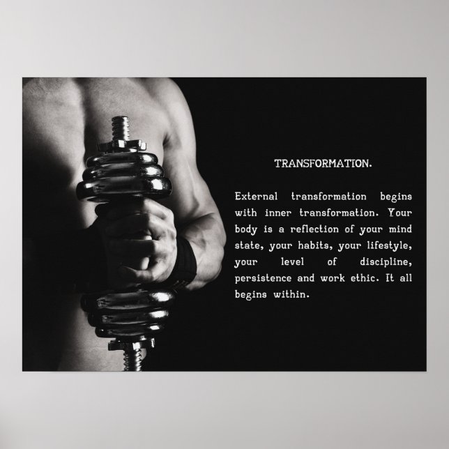 Erfolg und Gym Motivierend Poster (Vorne)