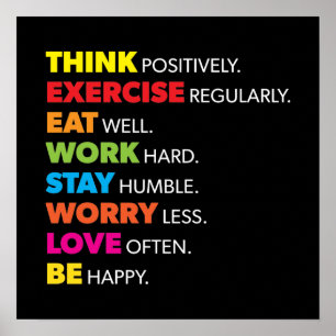 Erfolg und Gym Motivierend Poster