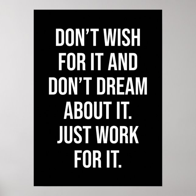 Erfolg und Gym Motivierend Poster (Vorne)