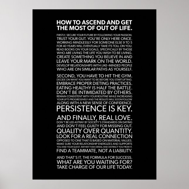 Erfolg und Gym Motivierend Poster (Vorne)