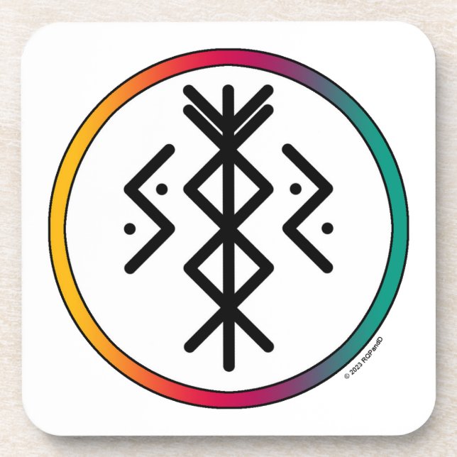 Erfolg und Wohlstand binden harten Kunststoff-Unte Getränkeuntersetzer (Vorderseite)