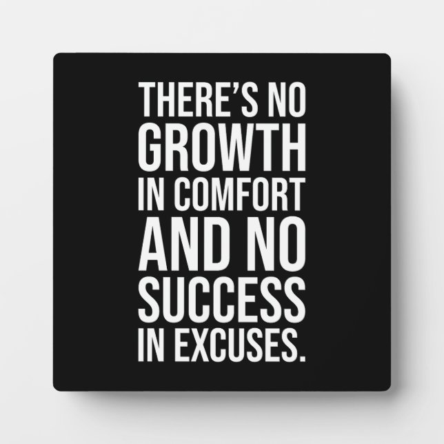 Erfolg vs. Komfort - Motivierend Hektik Fotoplatte (Vorderseite)