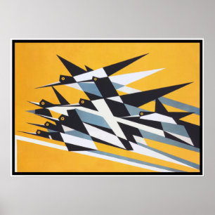 Erfolgreich fliegen, Vögel, Abstrakt, Geometrisch, Poster