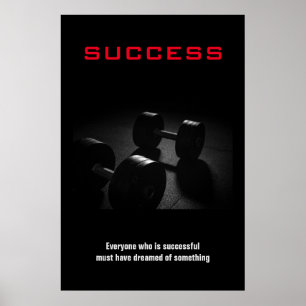 Erfolgreiche Bodybuilding Schulung Motivierend Poster