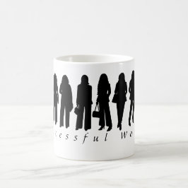 Erfolgreiche Frauen-Silhouette-Kaffeetasse  Kaffeetasse