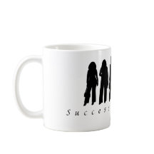 Erfolgreiche Frauen-Silhouette-Kaffeetasse 