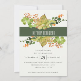 ERFOLGREICHE KACTUS-FLORALWASSERFARBENDUSCHE EINLADUNG