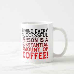 Erfolgreiche Kaffee-Person Lustiger Becher oder Re Tasse