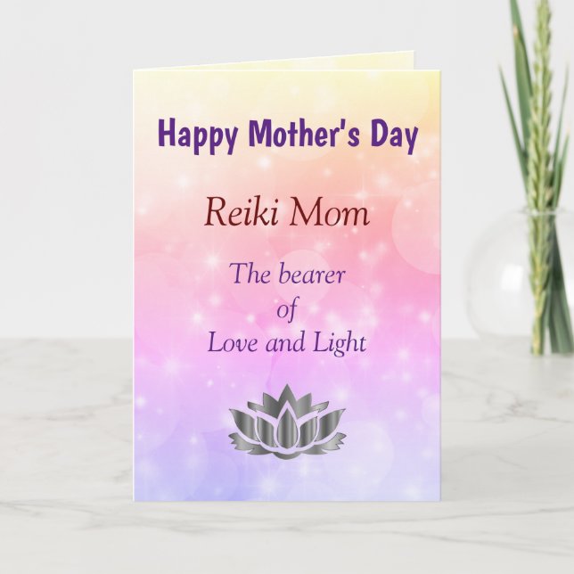 Erfolgreiche Mother Day Reiki Mama Design Card Karte (Vorderseite)
