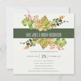 ERFOLGREICHE NIEDLICHE VERLOBUNG DES CACTUS FLORAL EINLADUNG