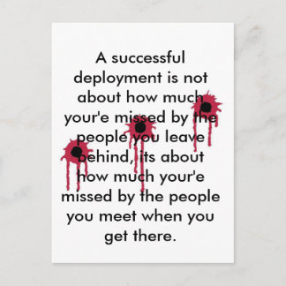 Erfolgreiche Stationierung/BLOODY BULLET HOLES Postkarte