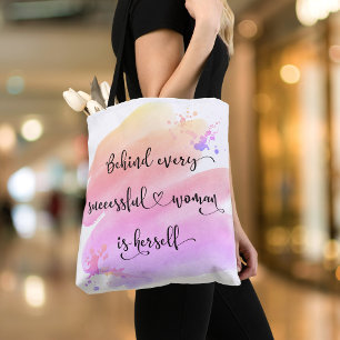 Erfolgreiche Woman Pink Watercolor Chic Typografie