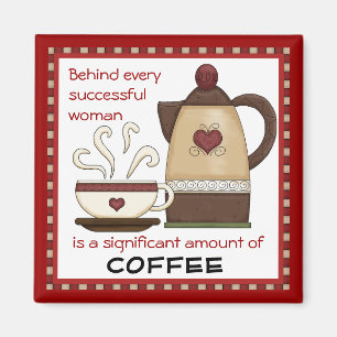 Erfolgreicher Frauenkaffee-Küchenmagnet Magnet