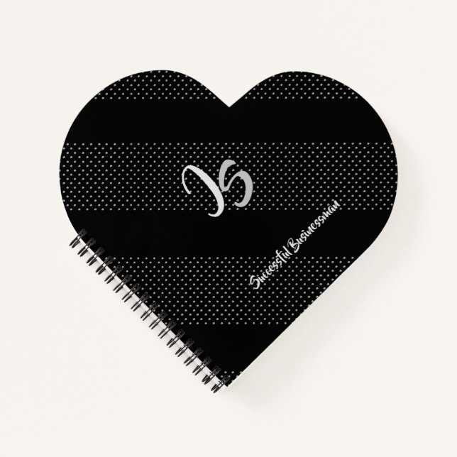 "Erfolgreicher Geschäftsmann" Persönliche Silver M Notizbuch (Vorderseite)