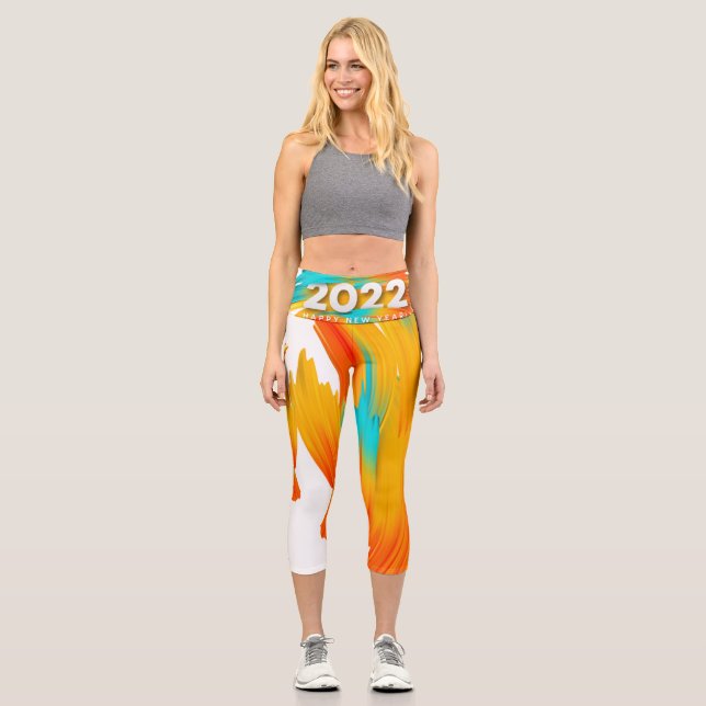 Erfolgreiches 2022 neues Jahr Low-Top-Sneakers Capri Leggings (Vorderseite)