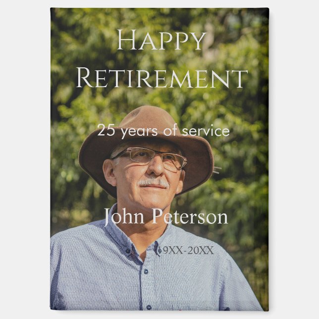 Erfolgreiches Foto Jahr der Dienstjahre Magnet (Vorderseite)