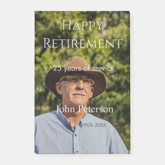 Erfolgreiches Foto Jahr der Dienstjahre Post-it Klebezettel (Vorderseite)