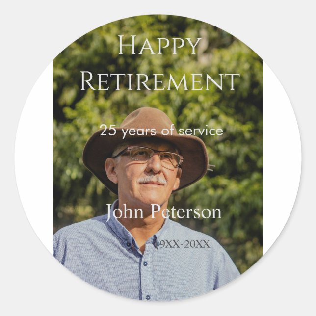 Erfolgreiches Foto Jahr der Dienstjahre Runder Aufkleber (Vorderseite)