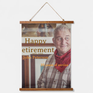 Erfolgreiches Foto Jahr der Dienstjahre Wandteppich Mit Holzrahmen