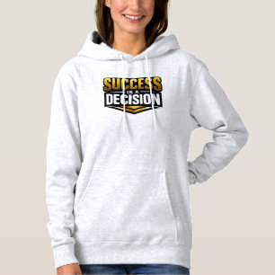 Erfolgs-Gold-Typografie auf Schwarz Hoodie