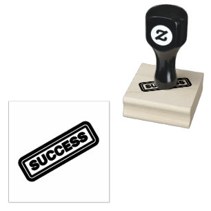 Erfolgs-Logo gedruckt mit Smaragd-Tinte für profes Gummistempel