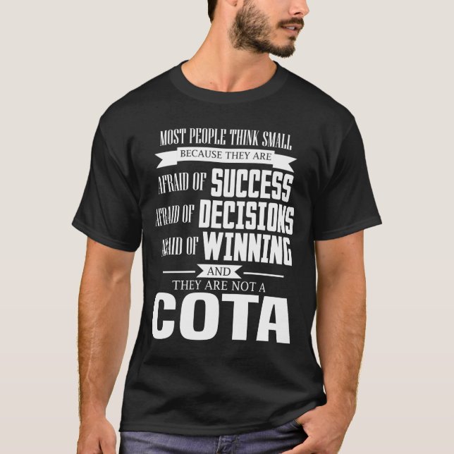 Erfolgsangst und sie sind kein COTA-Hemd T-Shirt (Vorderseite)
