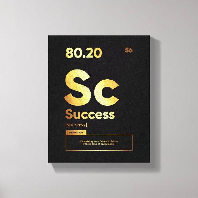 Erfolgsdefinition | Motivierend Kostenvoranschlags Leinwanddruck (Vorderseite)