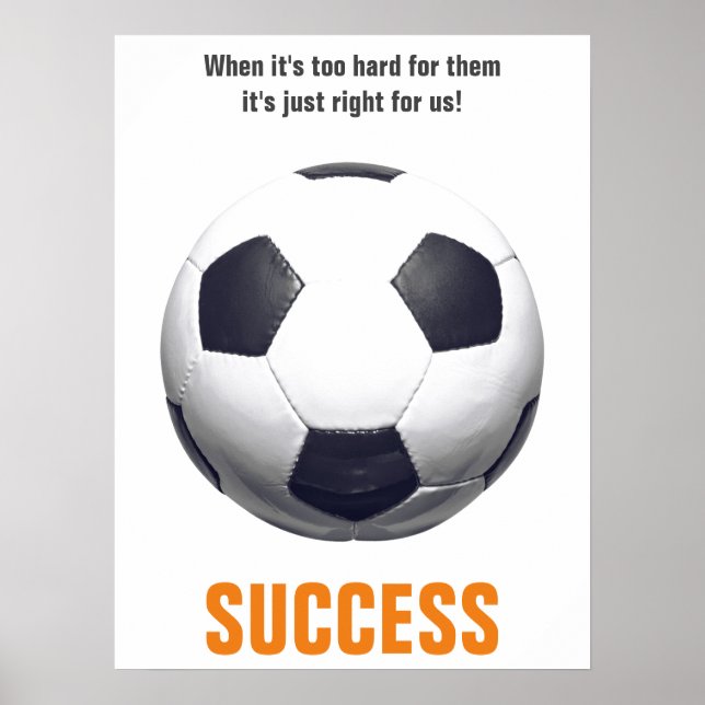 Erfolgsfußball Motivierend Inspiration Poster (Vorne)