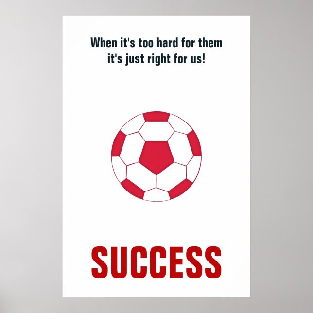 Erfolgsfußball Motivierend Inspiration Poster (Vorne)