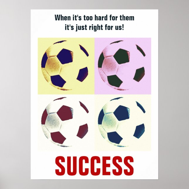 Erfolgsfußball Motivierend Inspiration Poster (Vorne)